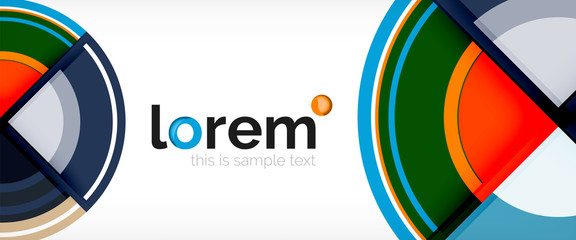 Obraz premium Circle abstract background, geometric modern design template