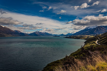 Obraz premium lake and mountains