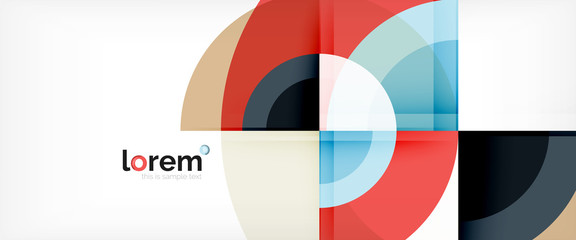 Fototapeta premium Circle abstract background, geometric modern design template