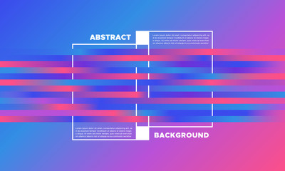Minimal Design. Abstract Geometric Background with Glow Effect. Gradient in Blue, Pink and Purple Colors. EPS10 Vector. Illustration with Stripes. Minimal Design for Covers, Banners, Posters, Flyers.
