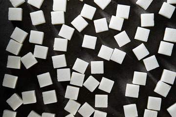 Sugar cubes background 