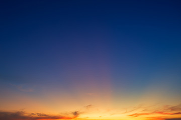blue dramatic sunset sky texture background.
