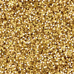 Golden glitter texture. Vector gold background for your design. Holiday decoration