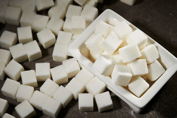 Sugar cubes background 
