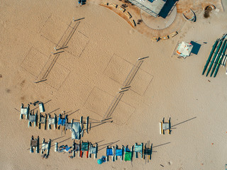 Aerial: Sand Volleyball and Catamarans