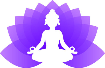 Buddha purple lotus leave