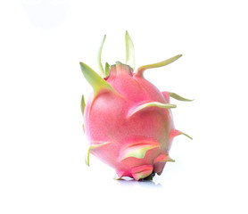 Red Dragon fruit or Tropical fruit on white background, Original dimensions 4969 x3585 pixels