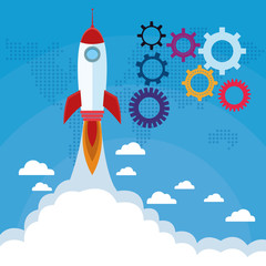 Fototapeta premium Koncepcja biznesowa uruchomienia