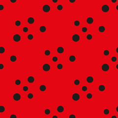 Abstract hand drawn polka dot pattern background,Big and small dots. Vector seamless pattern. Modern stylish texture.
