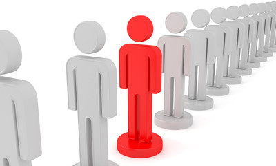 Man is different from the crowd