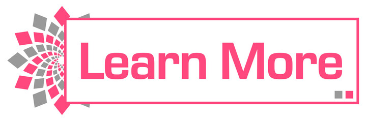 Learn More Pink Grey Circular Box 