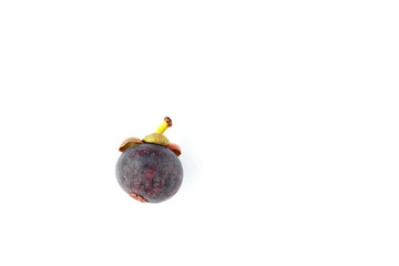 Closeup of Mangosteen isolated on the white background