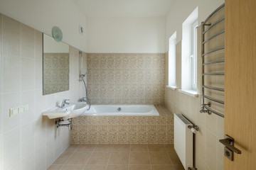 Fototapeta na wymiar Bathroom in modern house. 