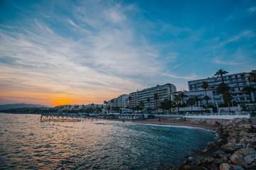 Obraz premium Sunset in Cannes France
