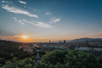 Sunset in Florence Italy