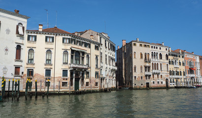 Fototapeta na wymiar Venice, Italy. Wonderful landscape at Grande Canal, Its buildings and famous landmarks