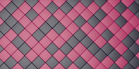 3D illustration Rendering squares pattern as background