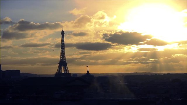 Paris Sunset, Galleries Lafayette Rooftop. 