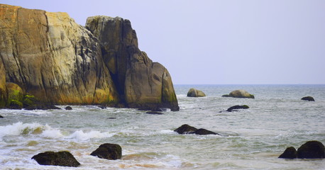 Sea Rock in Kanyakumari Beach