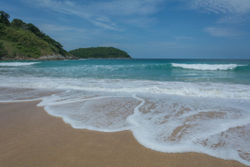 Landscapes the beach sea in the nature 