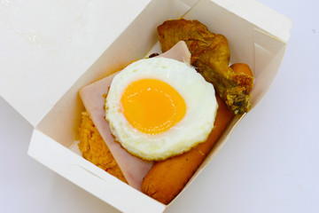 American fried rice in the box