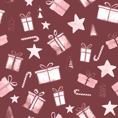 Presents seamless pattern