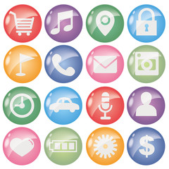 モバイル用アプリのアイコンセット・丸型