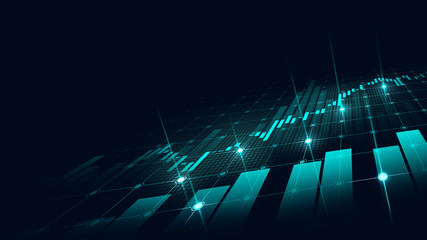 Stock market or forex trading graph in graphic concept