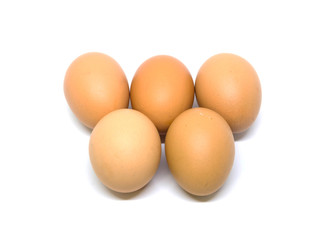 eggs isolated on white background