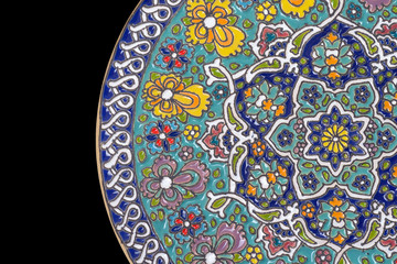 Iranian ceramic plate with pattern