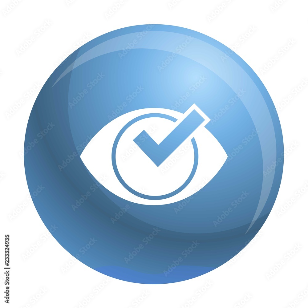 Poster check eye list icon. simple illustration of check eye list vector icon for web design isolated on wh