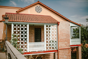 A view of the balcony with shutters, Georgia