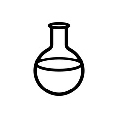 Liquid in the round flask (glass beaker)