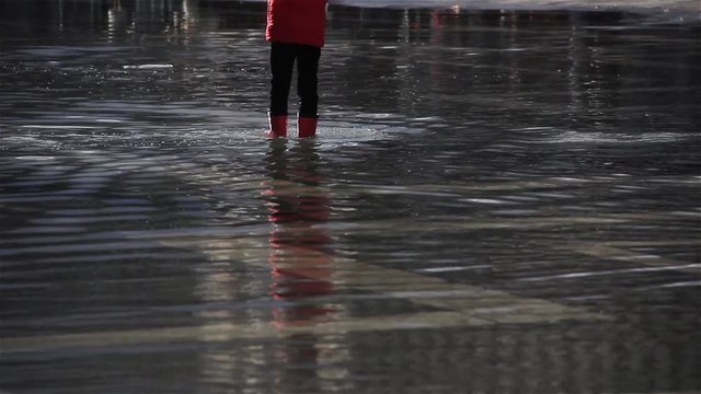 Acqua Alta: Piazza San Marco Flooded (Venice, Italy).