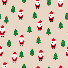 Seamless christmas pattern with Santa Claus.