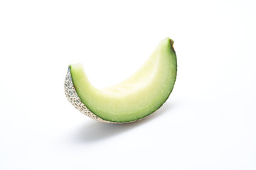 cantaloupe melon on the white