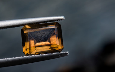 Smoky quartz gemstone jewelry cut.