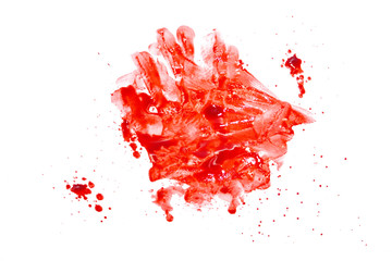 blood or paint splatters isolated on white background,graphic resources,halloween concept