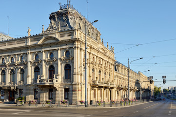 Łódź, Poland- view of the Poznański Palace.