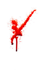 blood or paint splatters isolated on white background,graphic resources,halloween concept