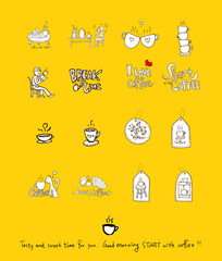 카페 포스터 / 손으로 그린 커피 그림