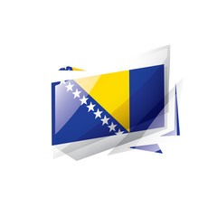 Bosnia and Herzegovina flag, vector illustration on a white background