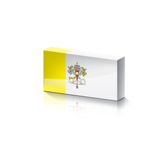 Vatican flag, vector illustration on a white background