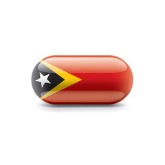 east timor flag, vector illustration on a white background