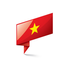 Vietnam flag, vector illustration on a white background