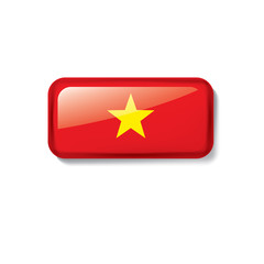 Vietnam flag, vector illustration on a white background