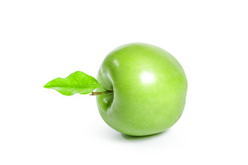 Green apple, isolated on white background