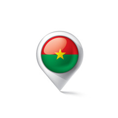 Burkina Faso flag, vector illustration on a white background