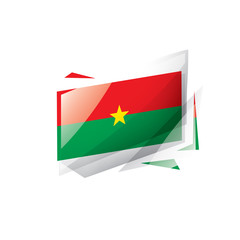 Burkina Faso flag, vector illustration on a white background