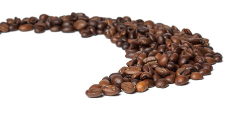 coffee beans isolated on white background